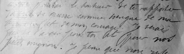 Extrait de lettre de Michel