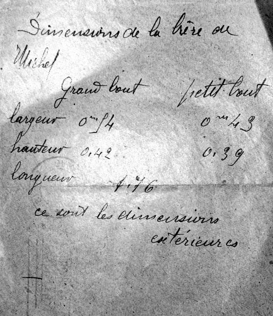 Les dimensions du cercueil