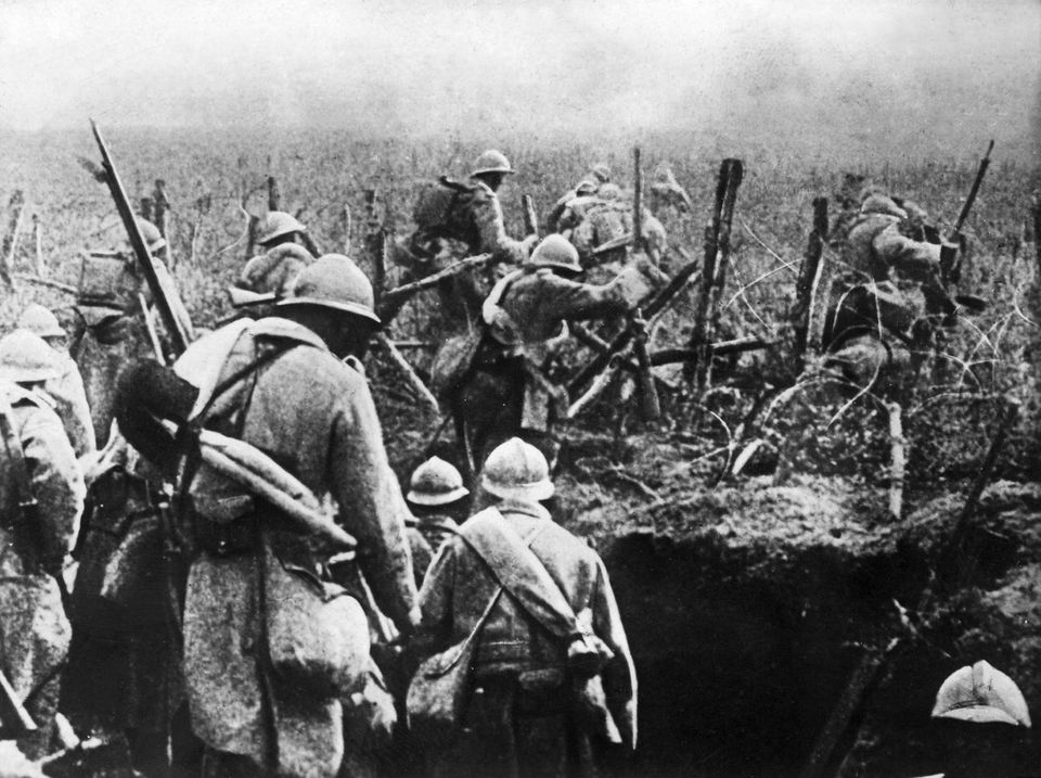 Soldats au cours d’une attaque à Verdun