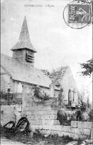 L’église de Caisnes en ruines